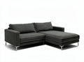 Sofa narożna z tkaniny w kolorze szarym 220 x 90 x 85cm