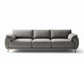 Sofa w kolorze szarym z tkaniny 220 x 90 x 80 cm do salonu