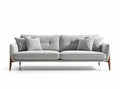 Sofa w kolorze szarym z poduszkami o wymiarach 200 x 90 x 85cm